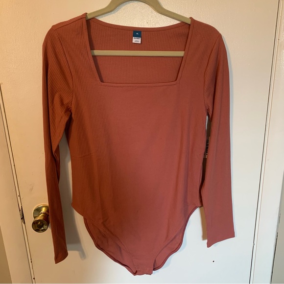 Old Navy Tops - Old Navy Long Sleeve Square Neckline Bodysuit NWT